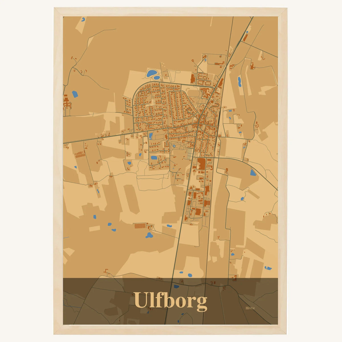 Ulfborg plakat – Firkantet 2026 – Lys pastel brun