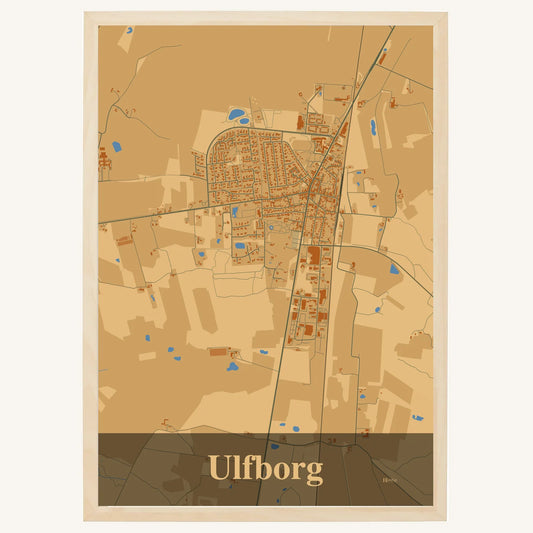 Ulfborg plakat – Firkantet 2026 – Lys pastel brun
