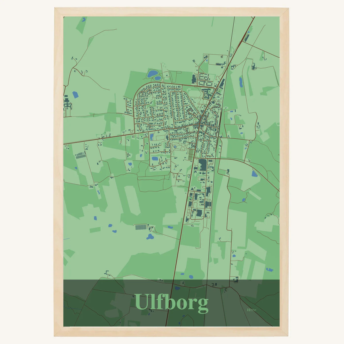 Ulfborg plakat – Firkantet 2026 – Lys pastel grøn