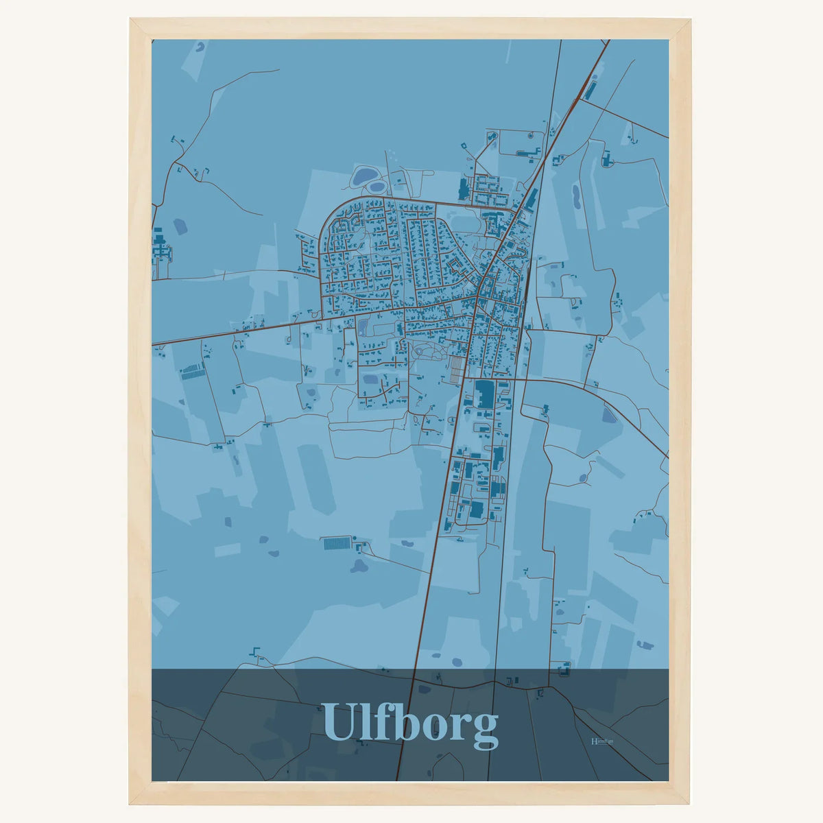 Ulfborg plakat – Firkantet 2026 – Lys pastel blå