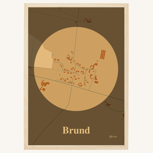 Brund plakat – Centrum 2026 – Lys pastel brun