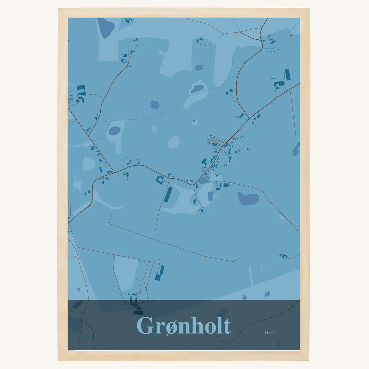 Grønholt plakat – Firkantet 2026 – Lys pastel blå