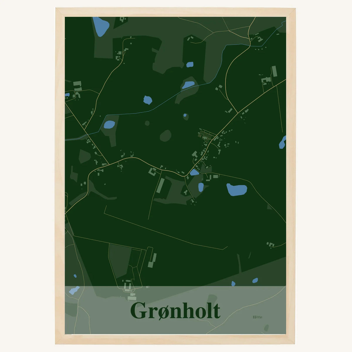 Grønholt plakat – Firkantet 2026 – Mørk grøn