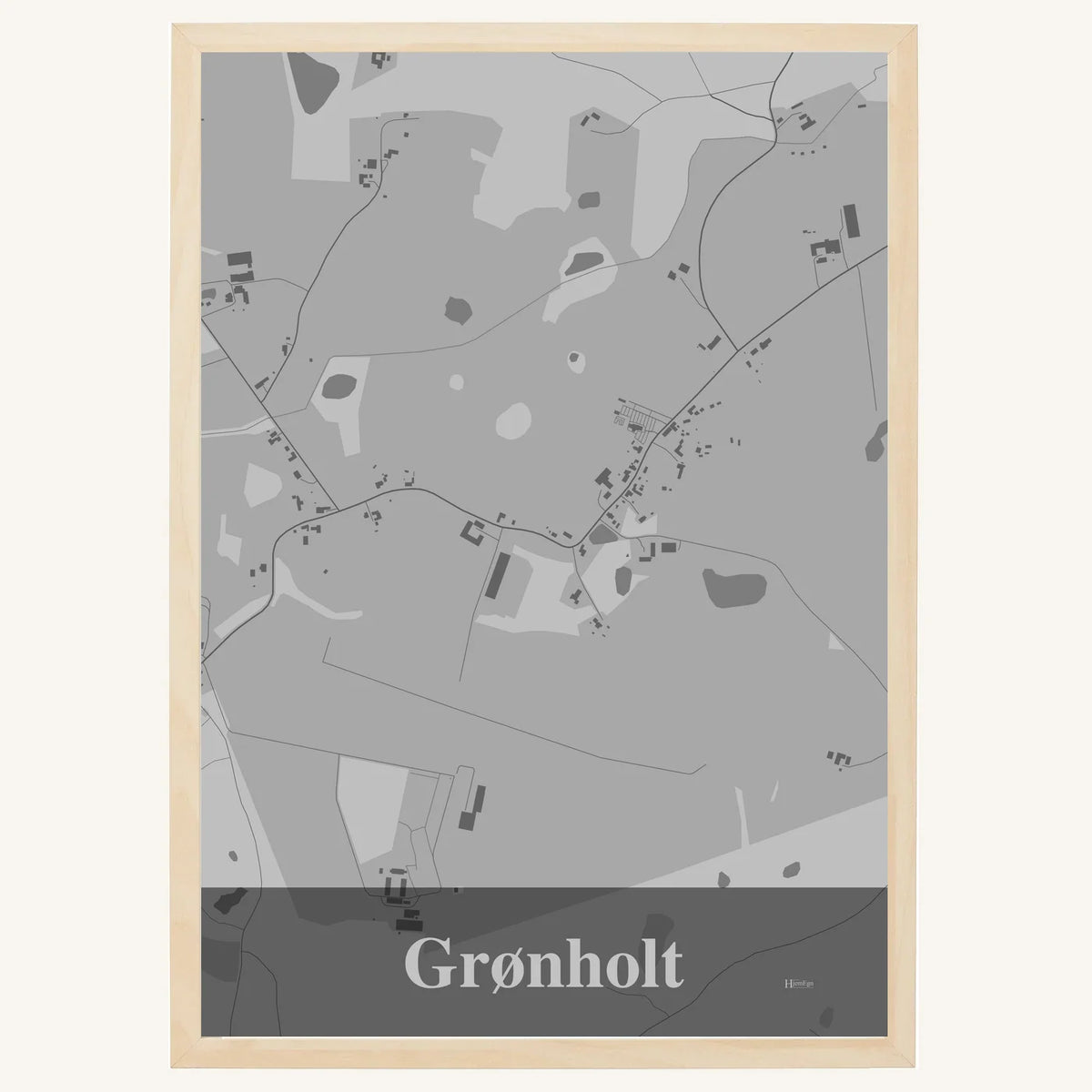 Grønholt plakat – Firkantet 2026 – Lys pastel grå