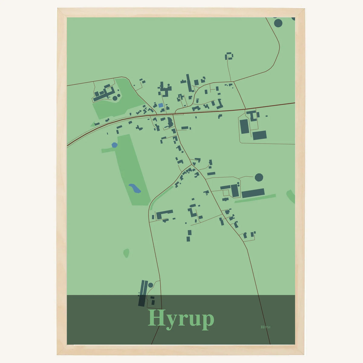 Hyrup plakat – Firkantet 2026 – Lys pastel grøn