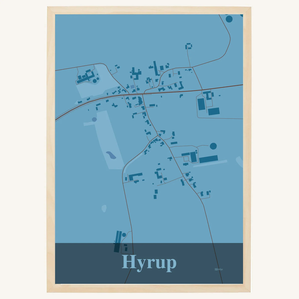 Hyrup plakat – Firkantet 2026 – Lys pastel blå