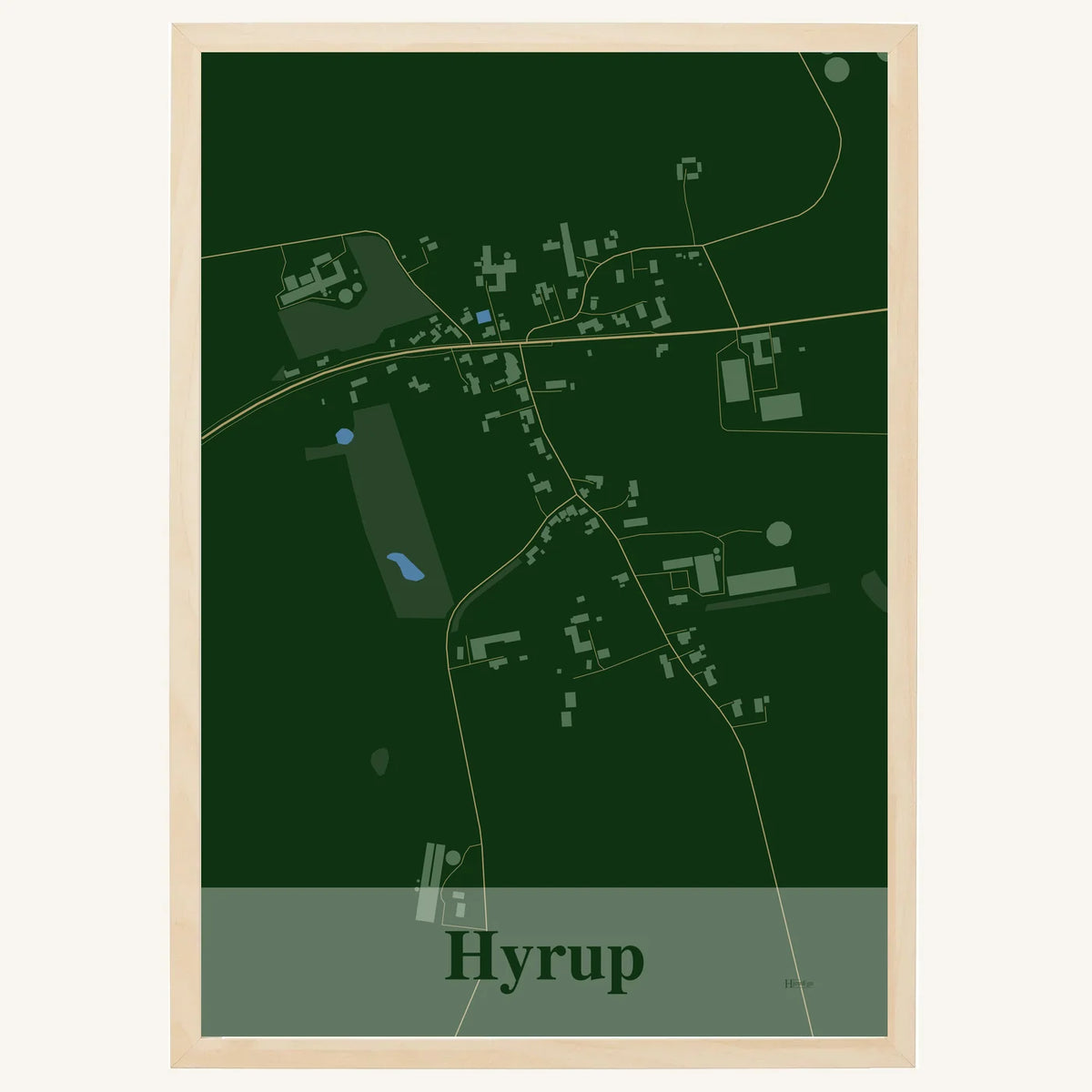 Hyrup plakat – Firkantet 2026 – Mørk grøn