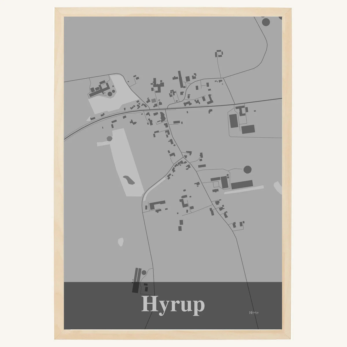 Hyrup plakat – Firkantet 2026 – Lys pastel grå