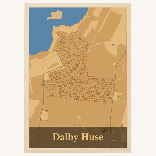 Dalby Huse plakat – Firkantet 2026 – Lys pastel brun