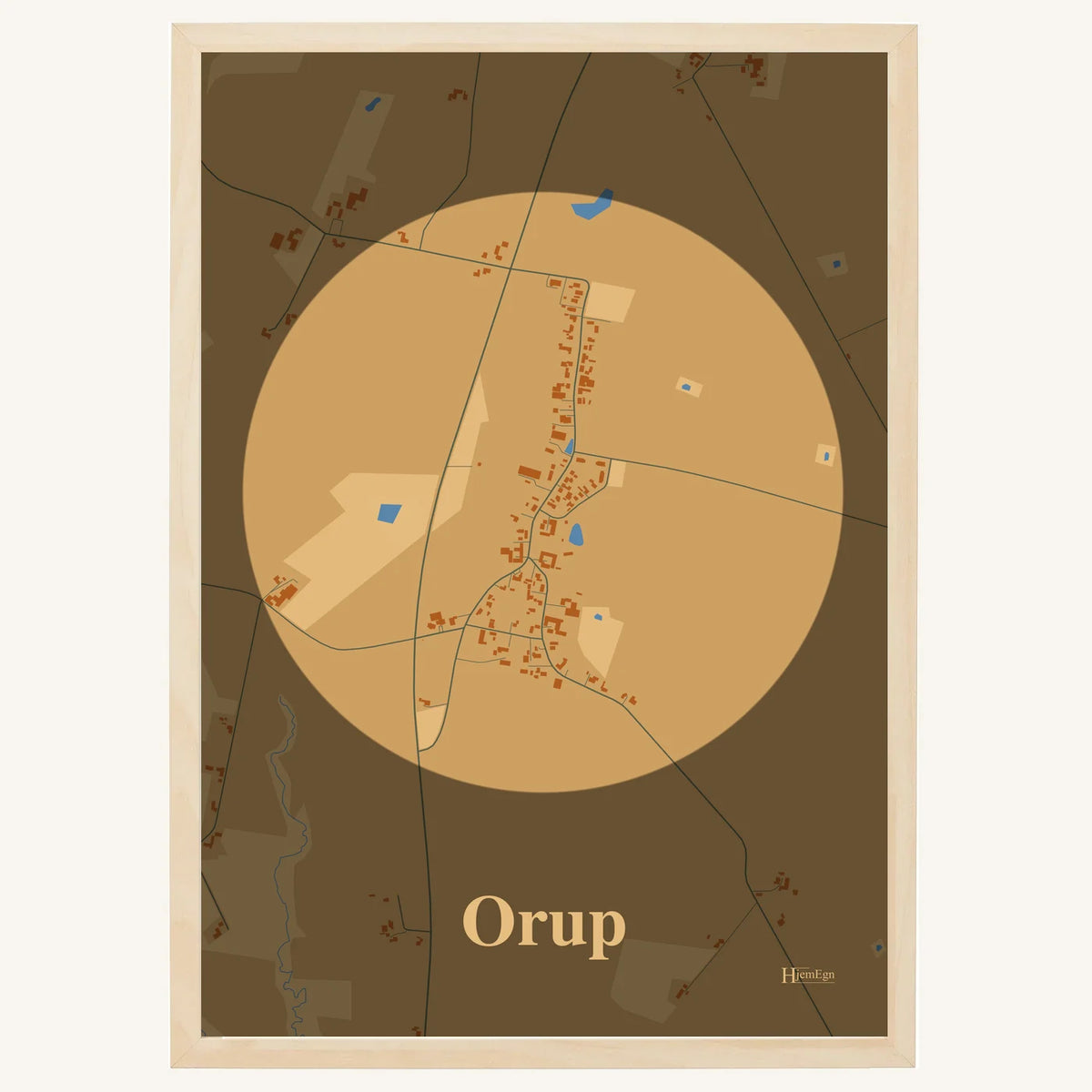 Orup plakat – Centrum 2026 – Lys pastel brun