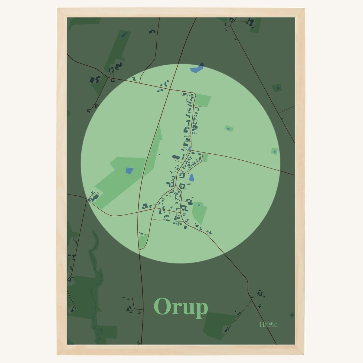Orup plakat – Centrum 2026 – Lys pastel grøn
