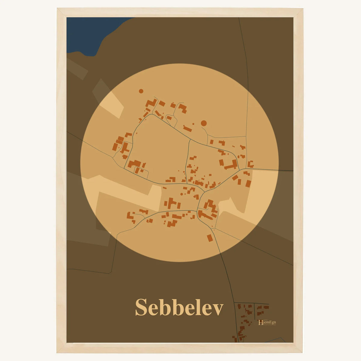 Sebbelev plakat – Centrum 2026 – Lys pastel brun
