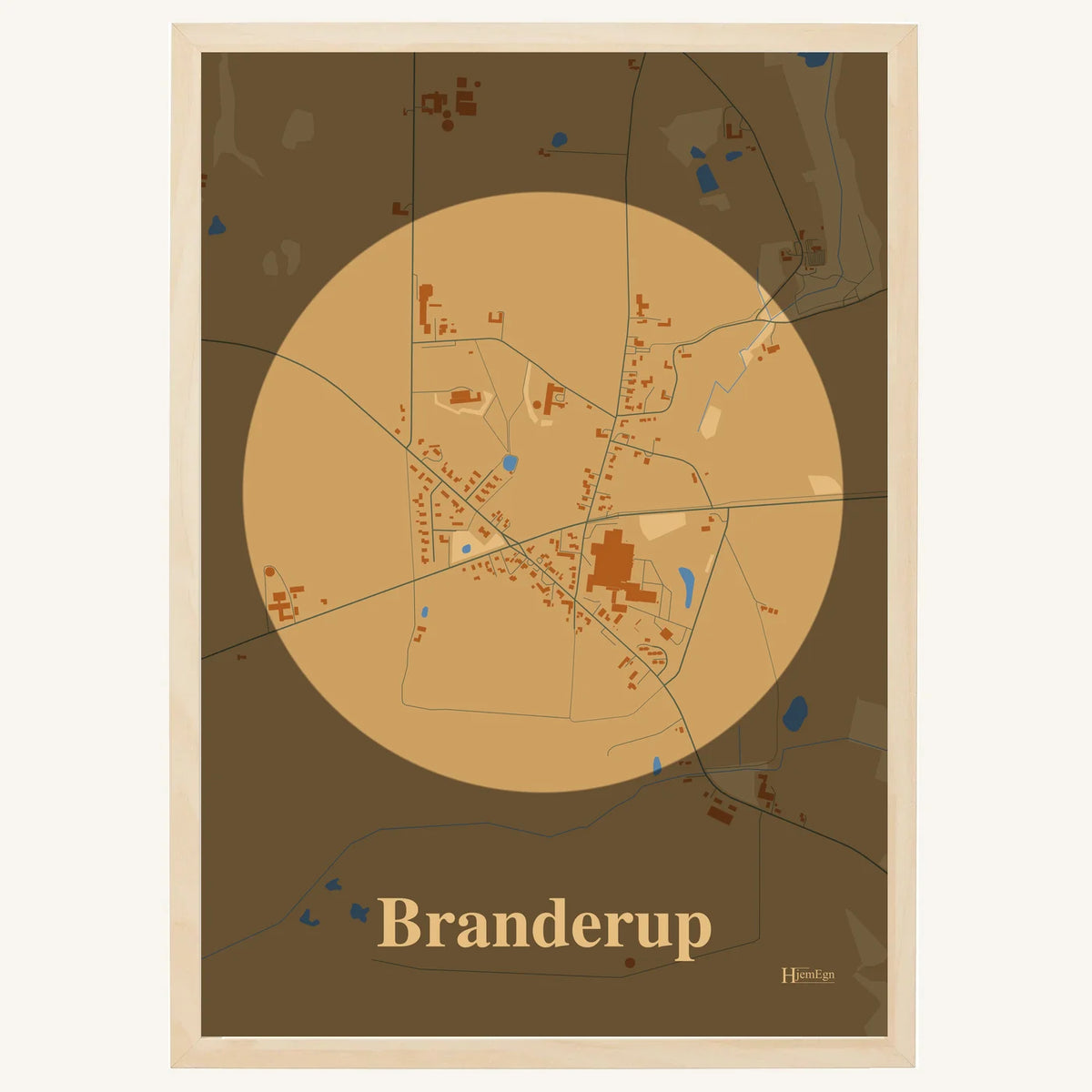 Branderup plakat – Centrum 2026 – Lys pastel brun