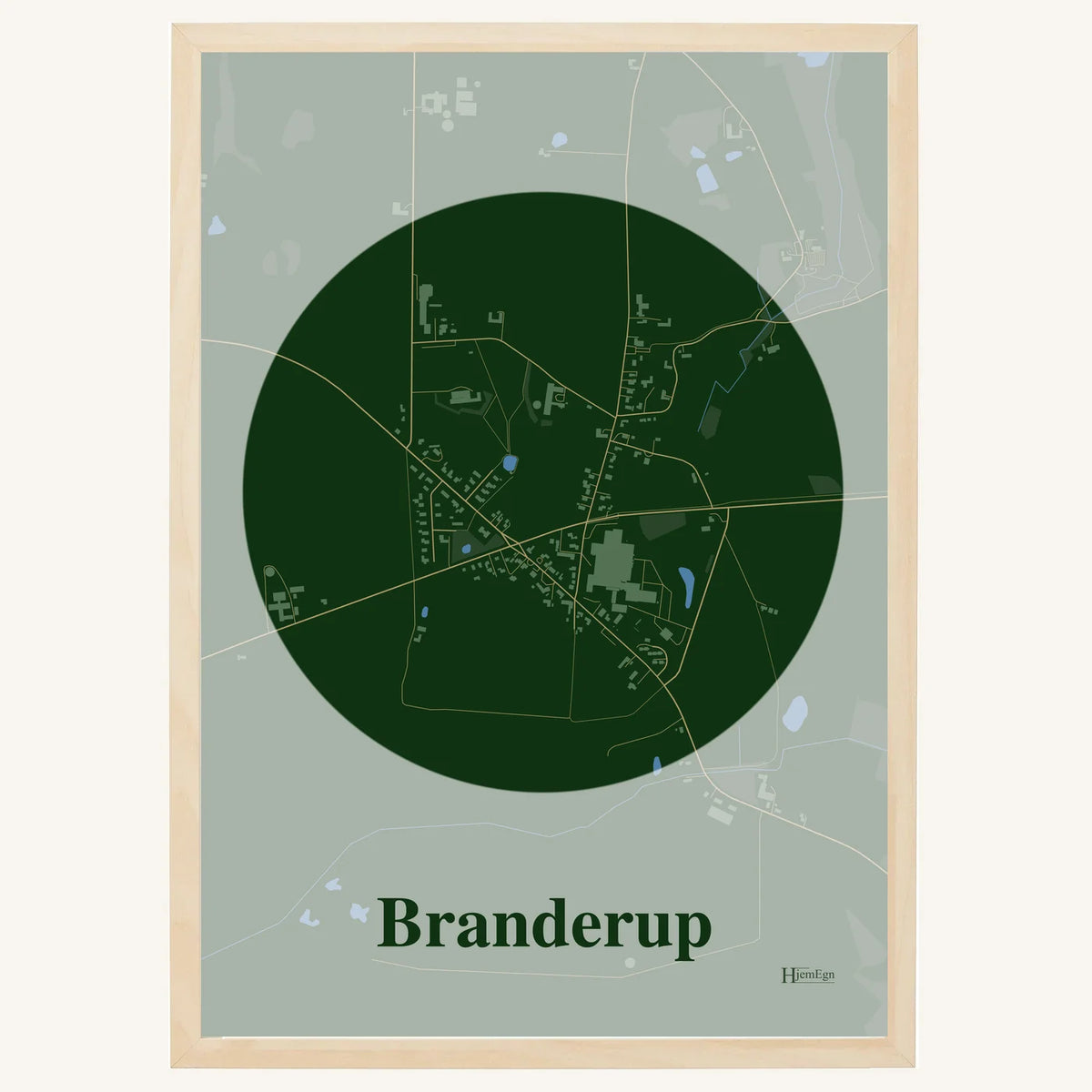 Branderup plakat – Centrum 2026 – Mørk grøn