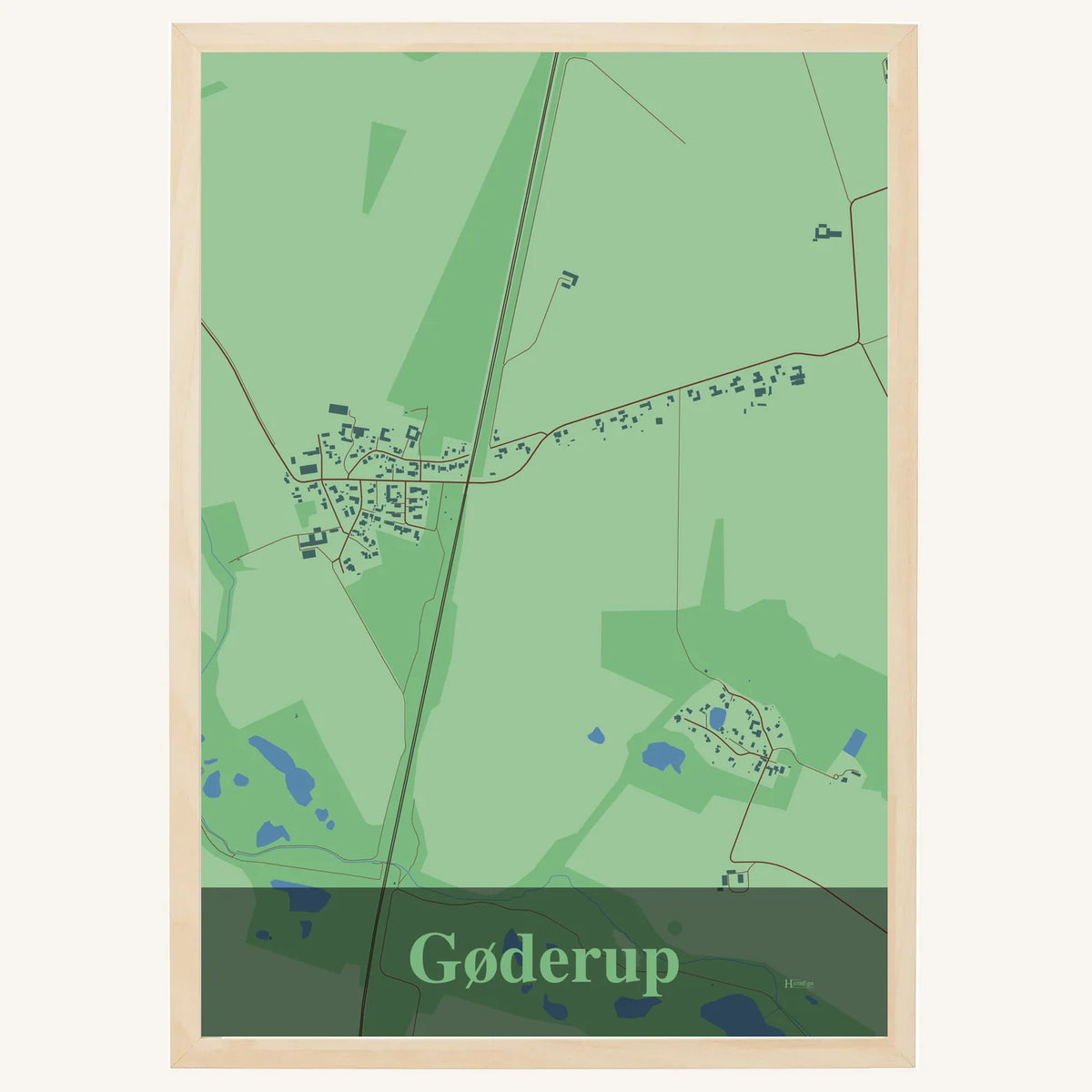 Gøderup plakat – Firkantet 2026 – Lys pastel grøn