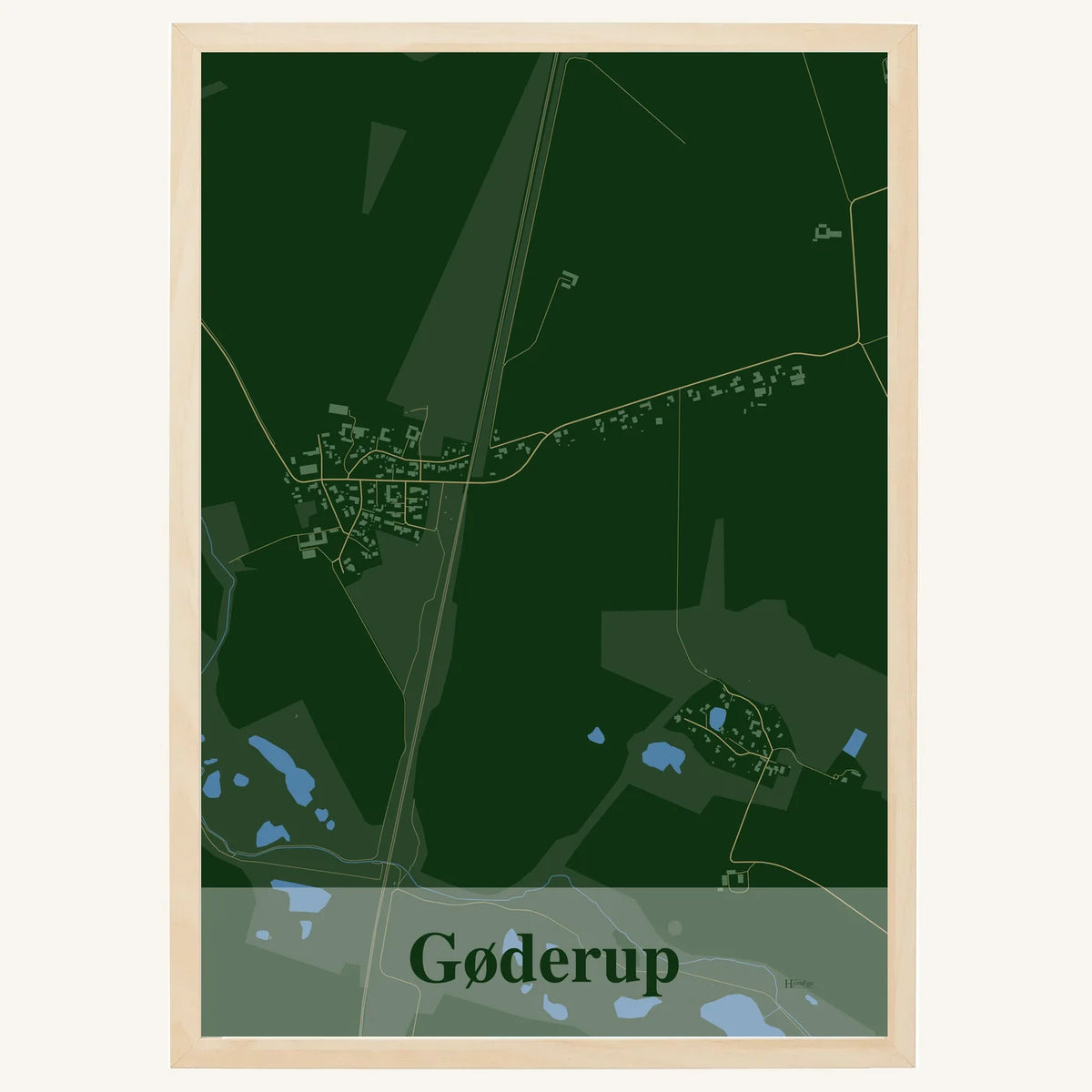 Gøderup plakat – Firkantet 2026 – Mørk grøn