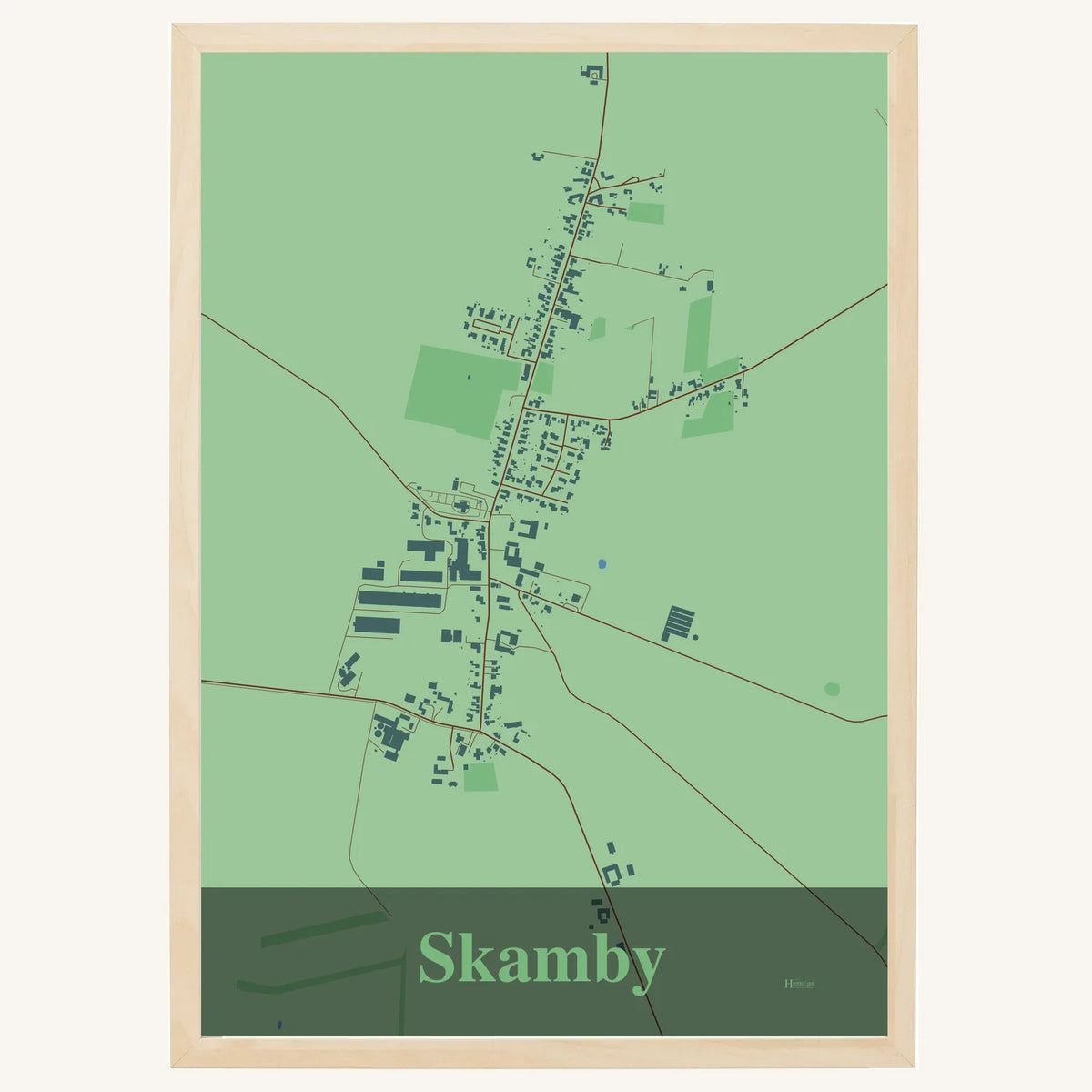 Skamby plakat – Firkantet 2026 – Lys pastel grøn