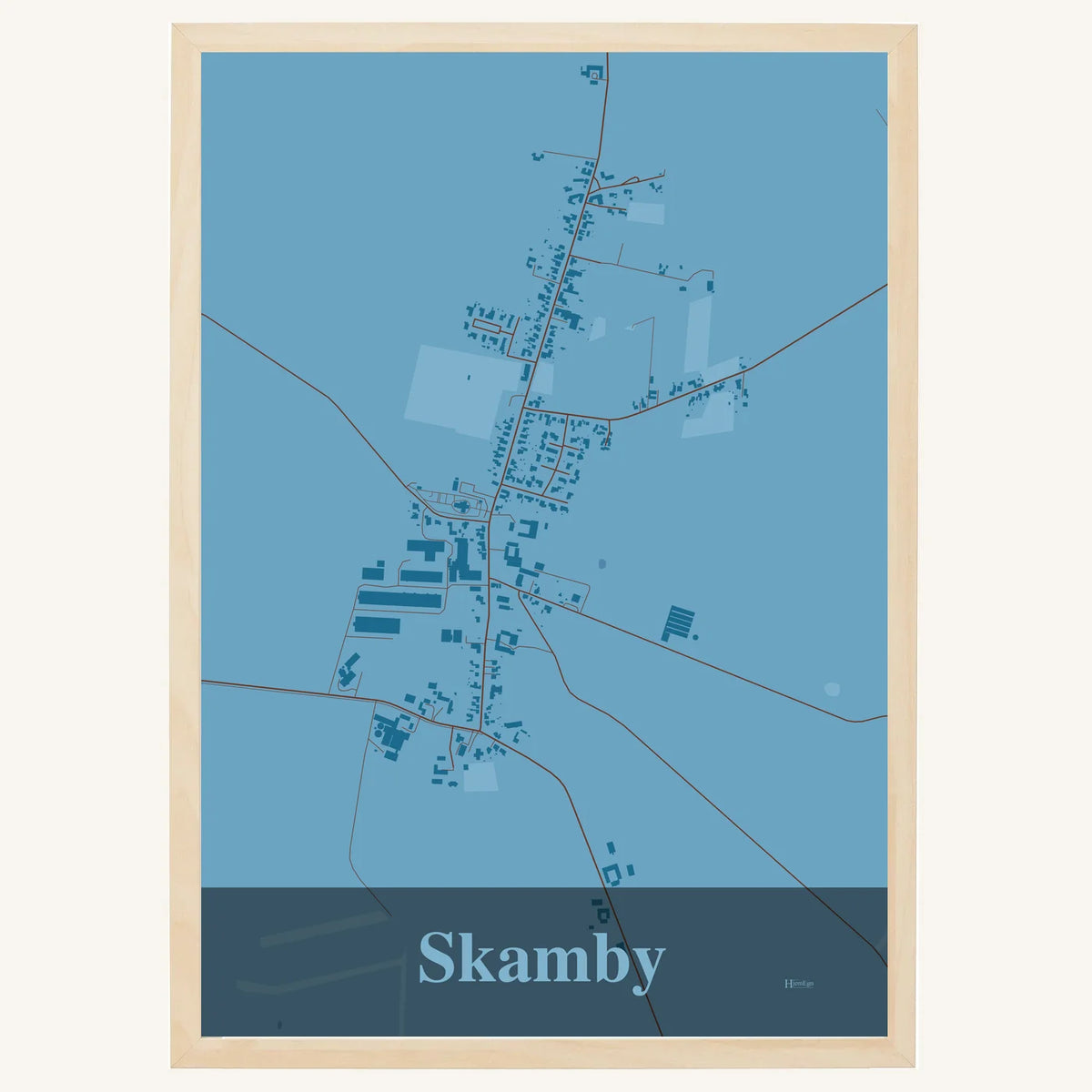 Skamby plakat – Firkantet 2026 – Lys pastel blå