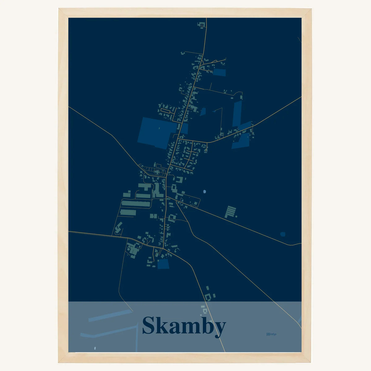 Skamby plakat – Firkantet 2026 – Mørk blå