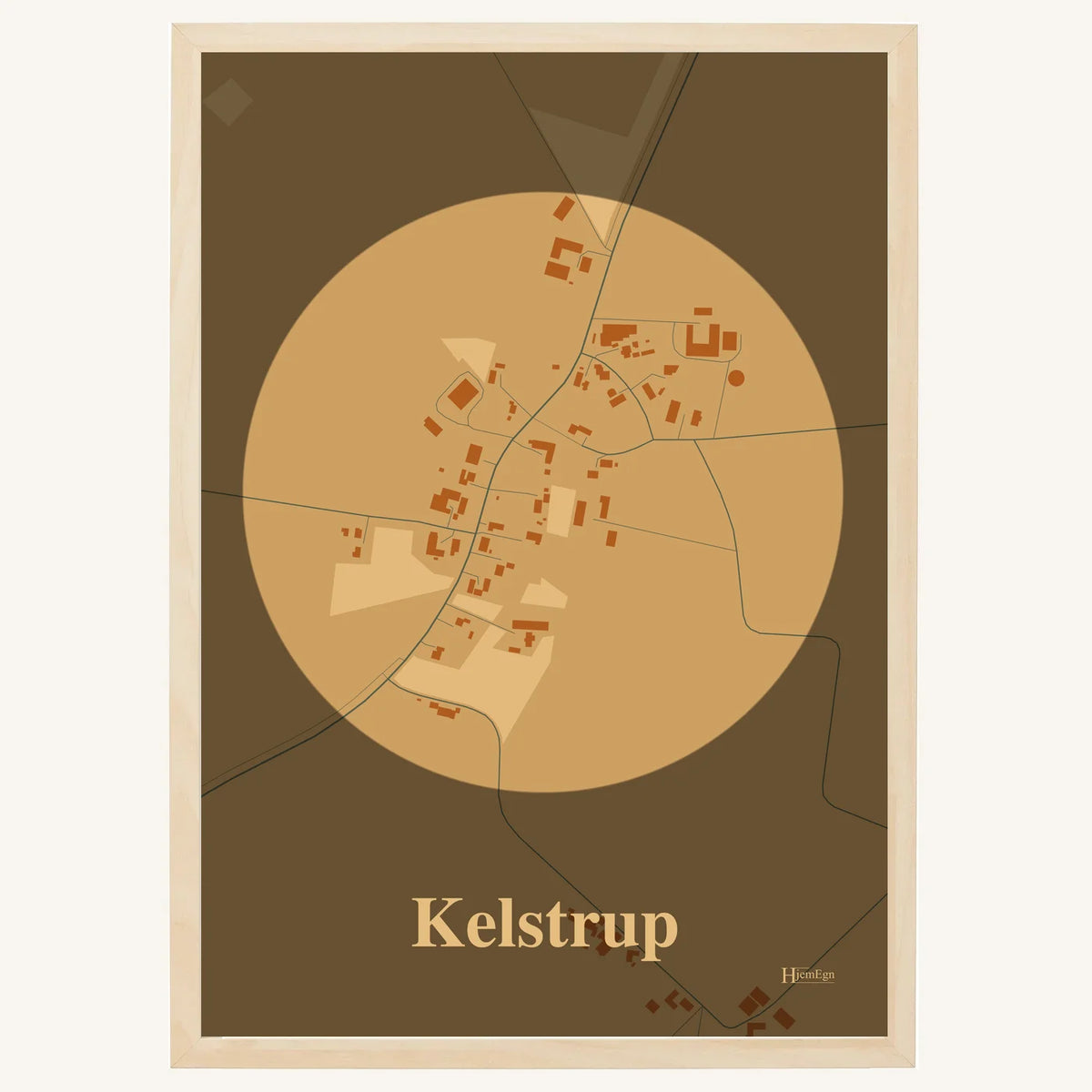 Kelstrup plakat – Centrum 2026 – Lys pastel brun