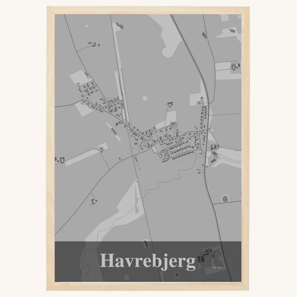 Havrebjerg plakat – Firkantet 2026 – Lys pastel grå