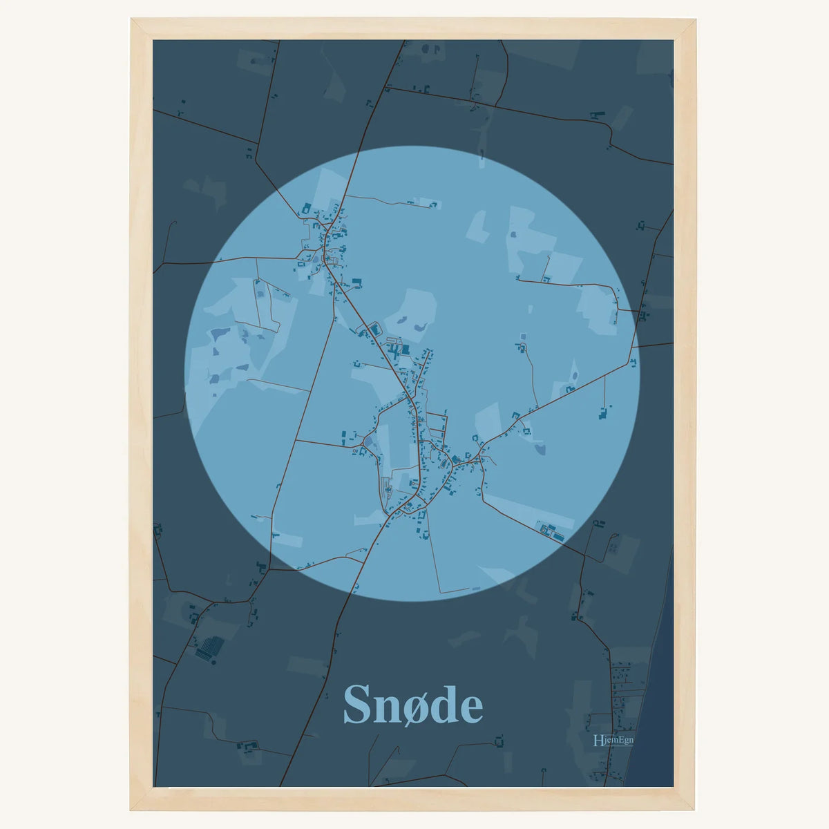 Snøde plakat – Centrum 2026 – Lys pastel blå