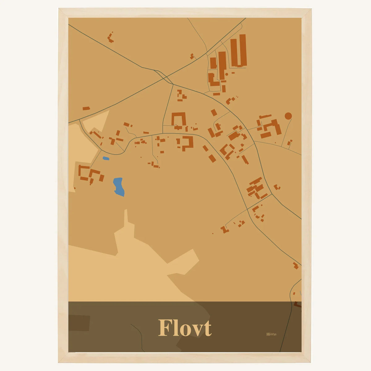 Flovt plakat – Firkantet 2026 – Lys pastel brun
