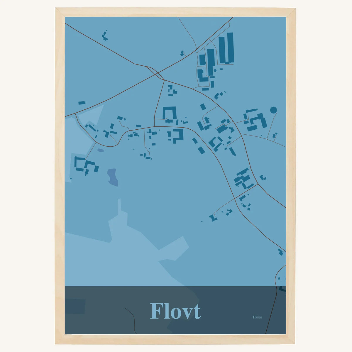 Flovt plakat – Firkantet 2026 – Lys pastel blå