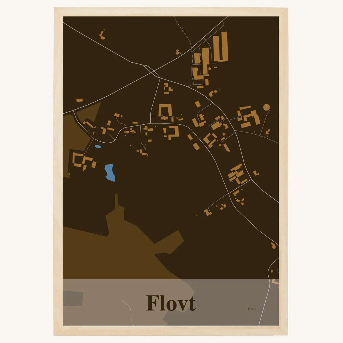 Flovt plakat – Firkantet 2026 – Mørk brun