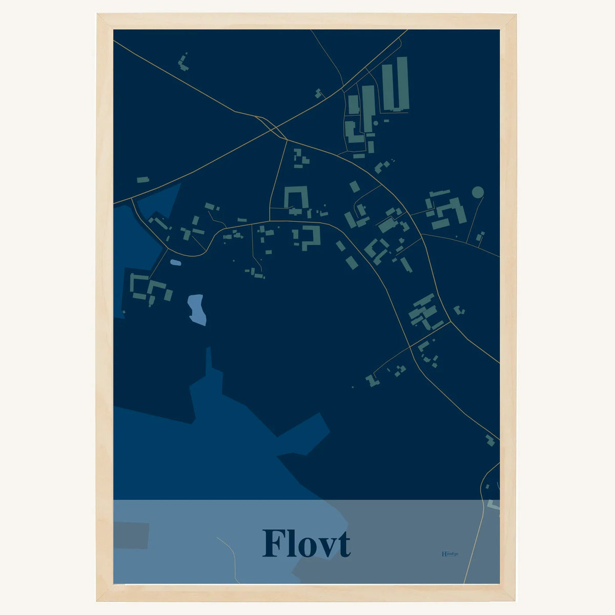 Flovt plakat – Firkantet 2026 – Mørk blå
