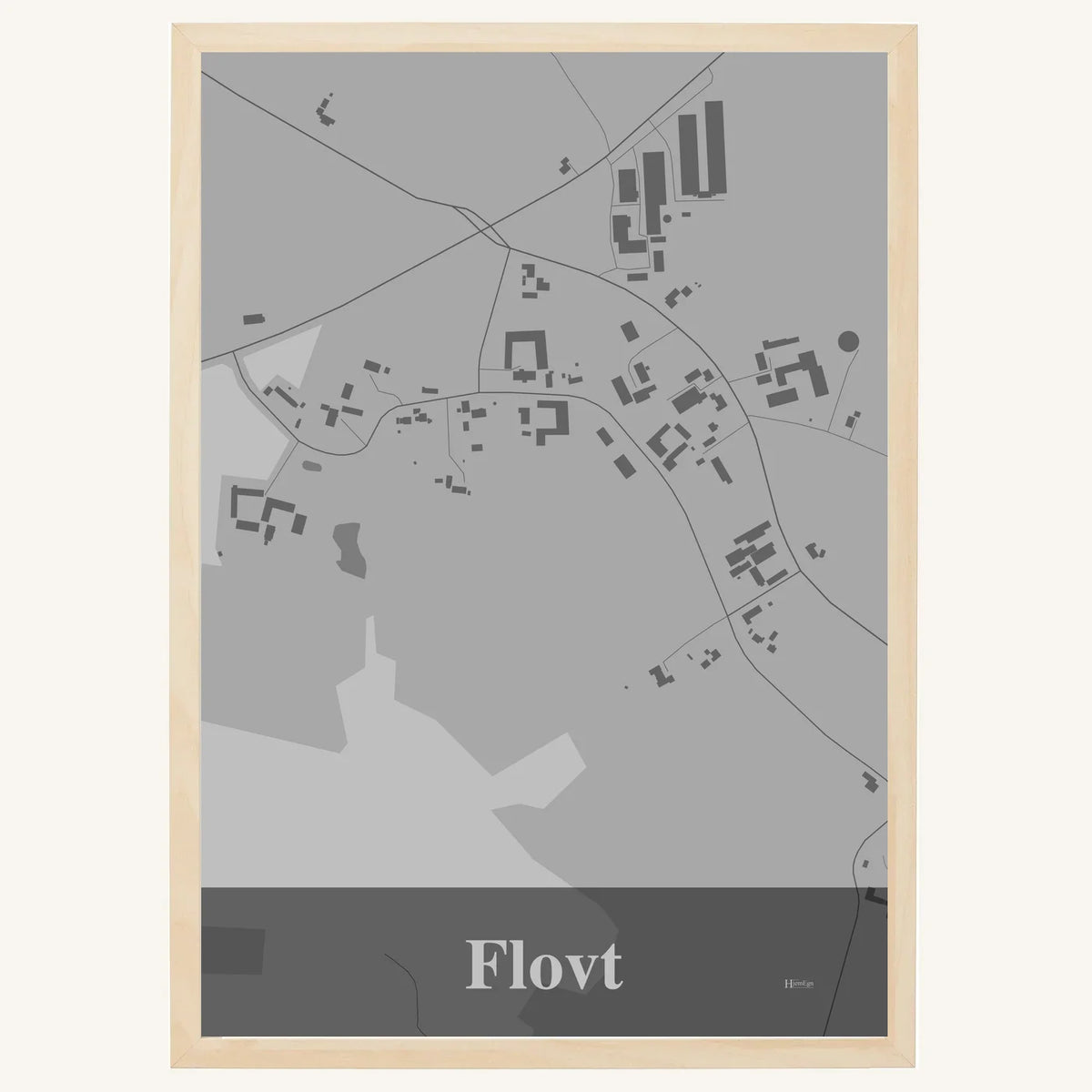 Flovt plakat – Firkantet 2026 – Lys pastel grå