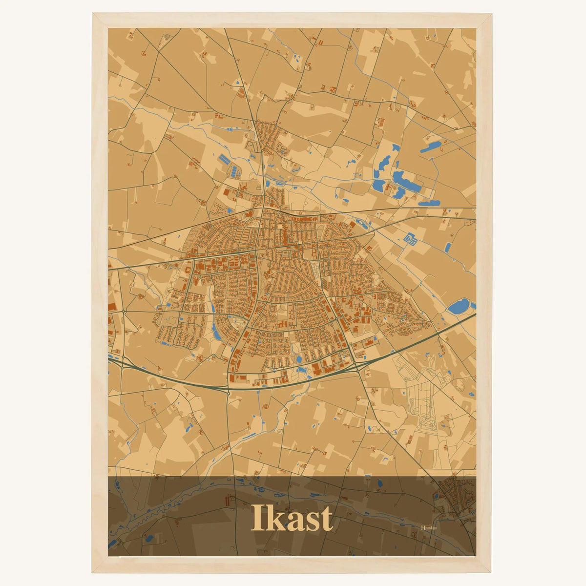 Ikast plakat – Firkantet 2026 – Lys pastel brun