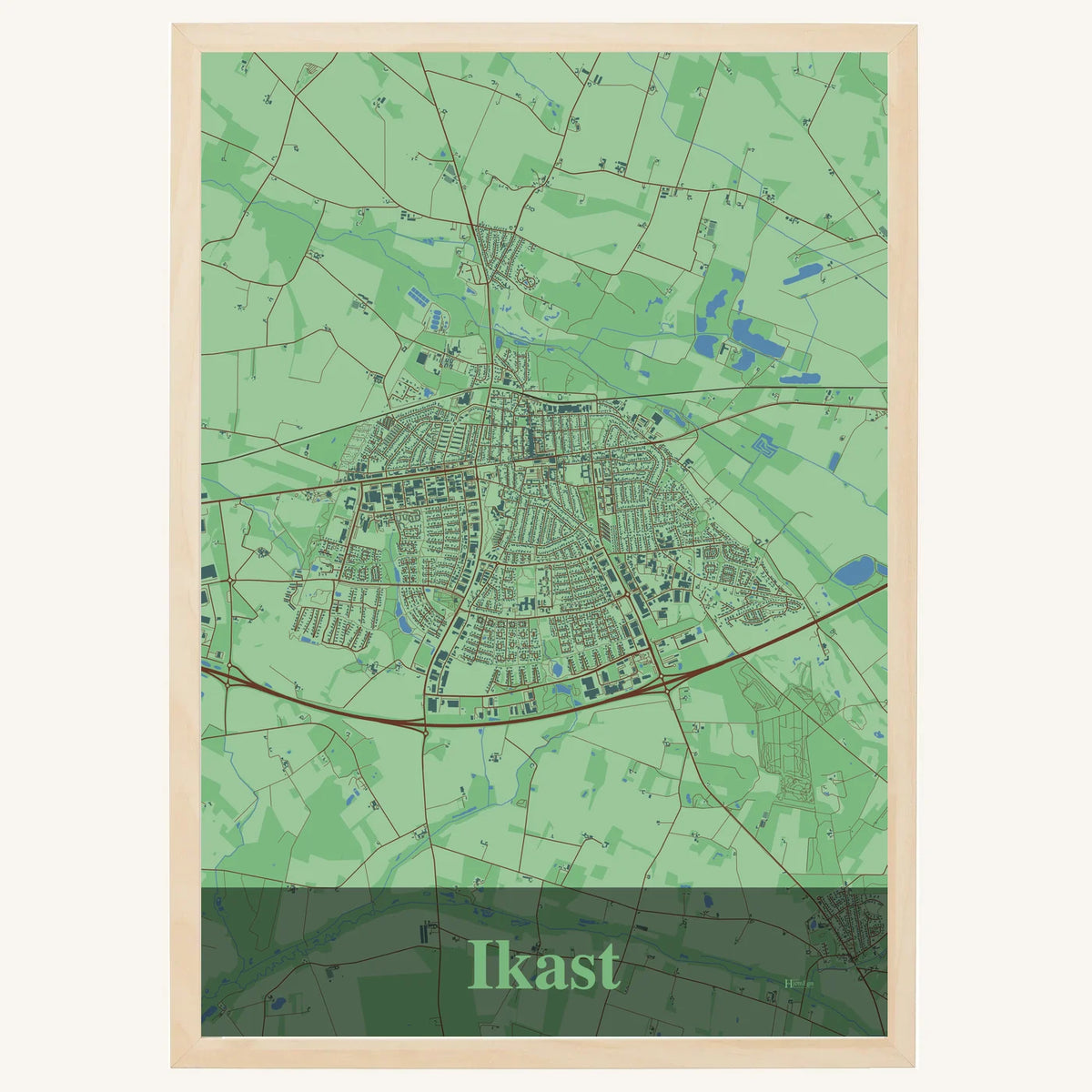 Ikast plakat – Firkantet 2026 – Lys pastel grøn