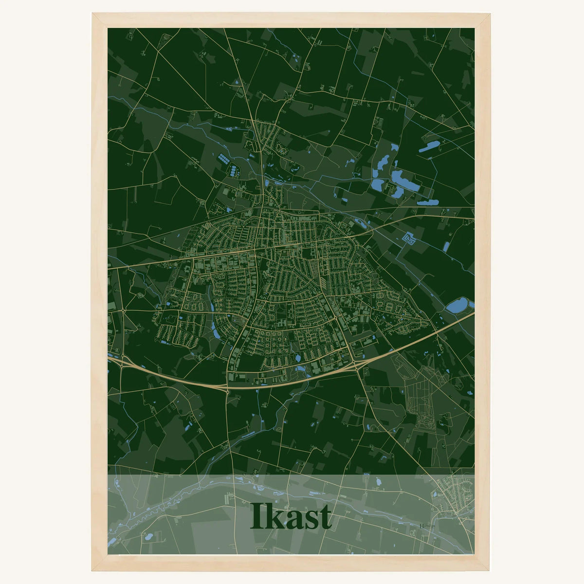 Ikast plakat – Firkantet 2026 – Mørk grøn