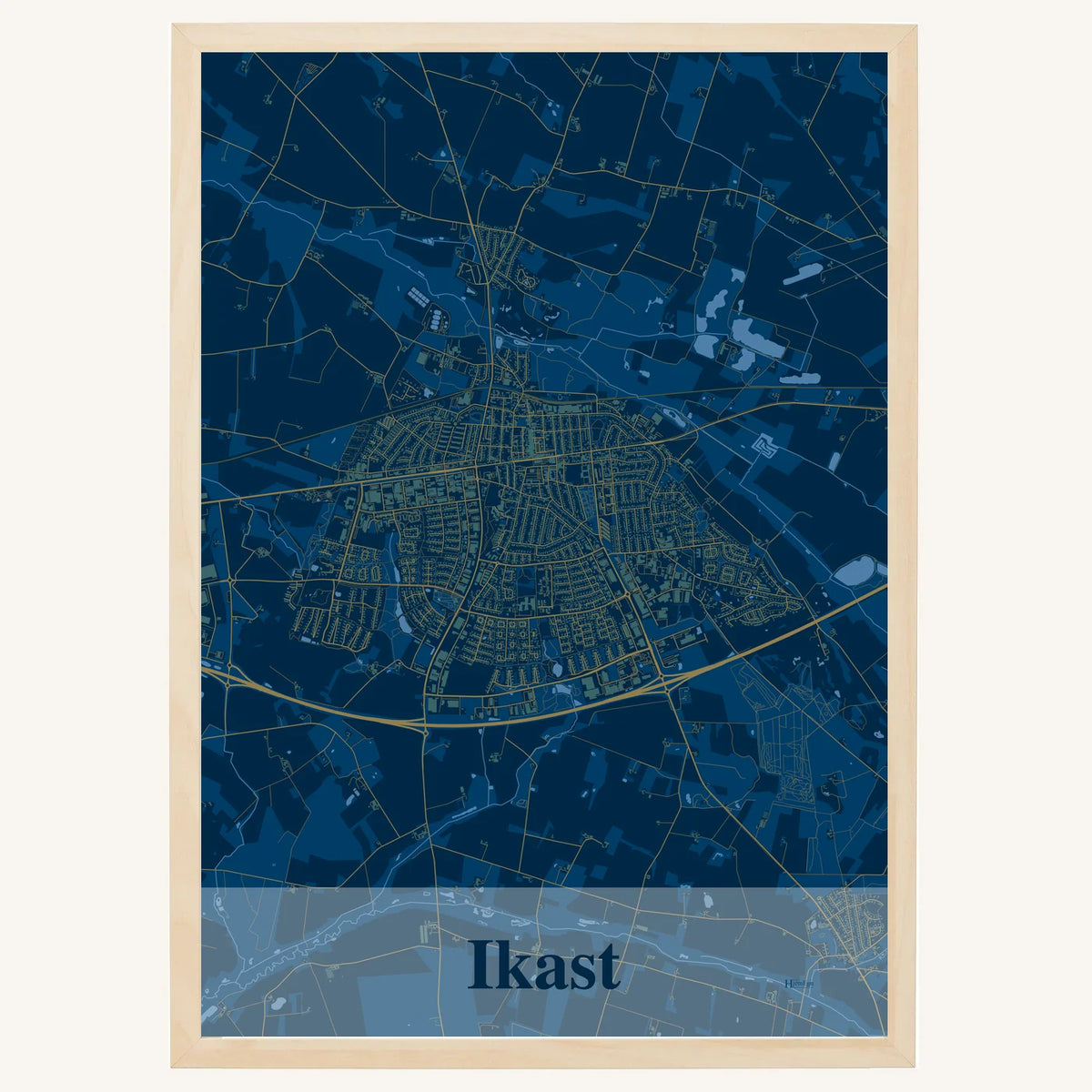 Ikast plakat – Firkantet 2026 – Mørk blå