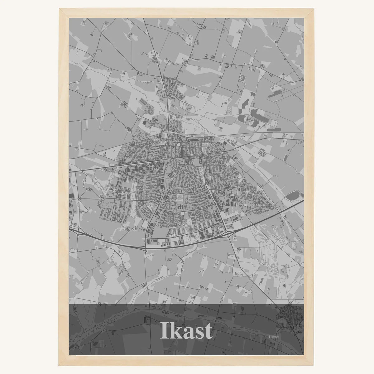 Ikast plakat – Firkantet 2026 – Lys pastel grå