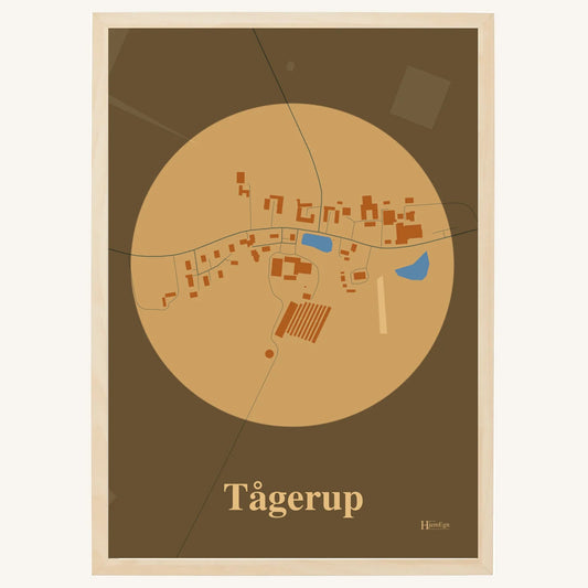 Tågerup plakat – Centrum 2026 – Lys pastel brun