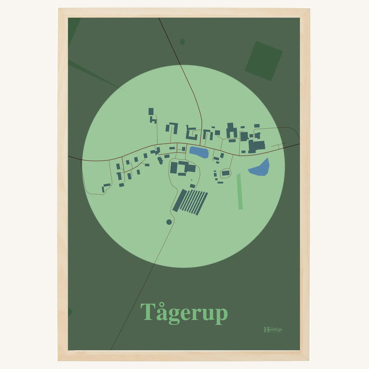 Tågerup plakat – Centrum 2026 – Lys pastel grøn
