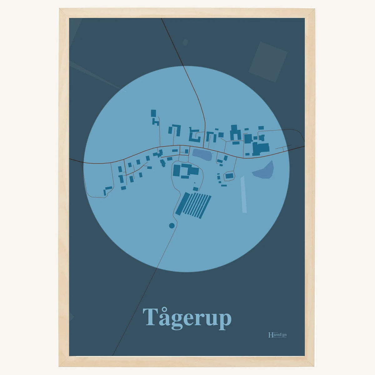 Tågerup plakat – Centrum 2026 – Lys pastel blå