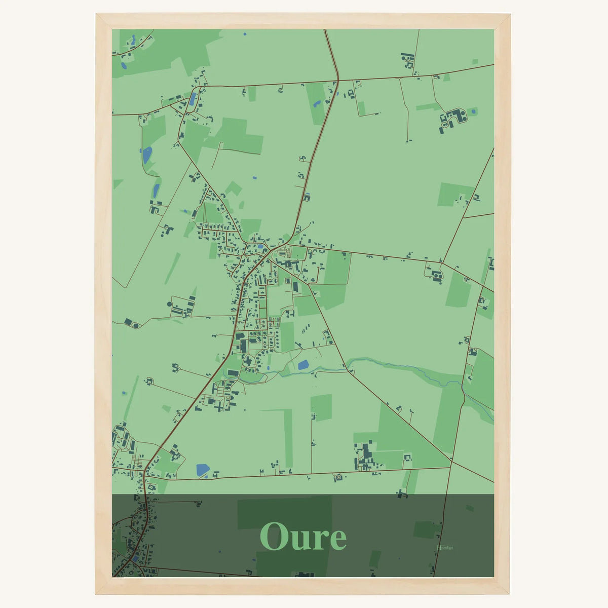Oure plakat – Firkantet 2026 – Lys pastel grøn