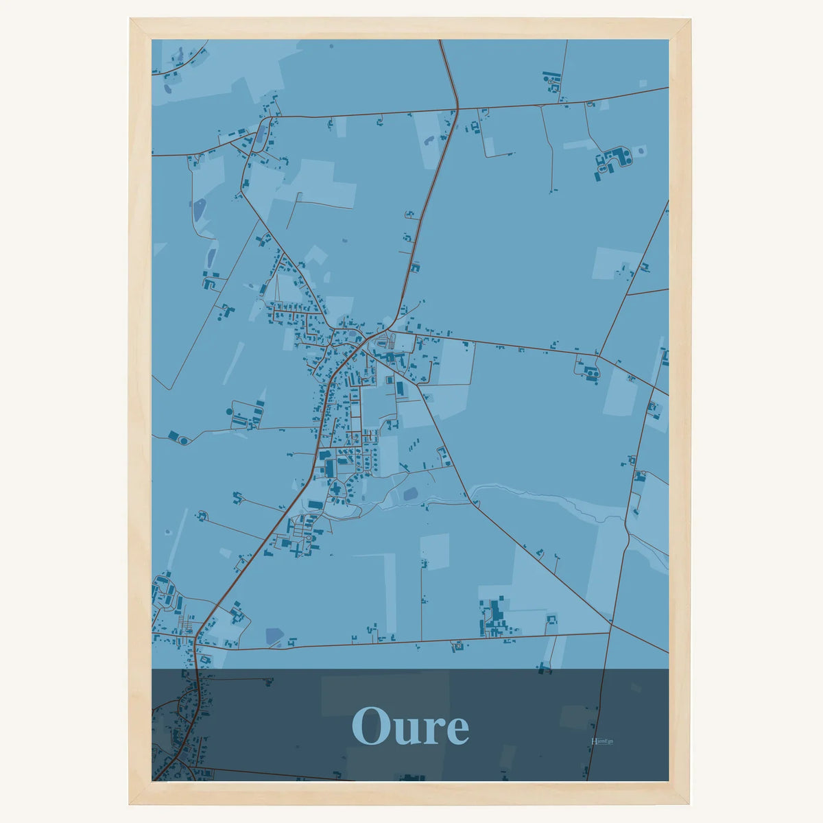 Oure plakat – Firkantet 2026 – Lys pastel blå