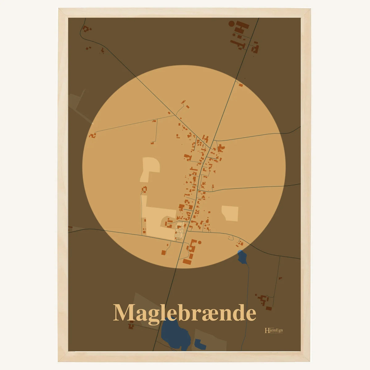 Maglebrænde plakat – Centrum 2026 – Lys pastel brun