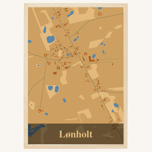 Lønholt plakat – Firkantet 2026 – Lys pastel brun