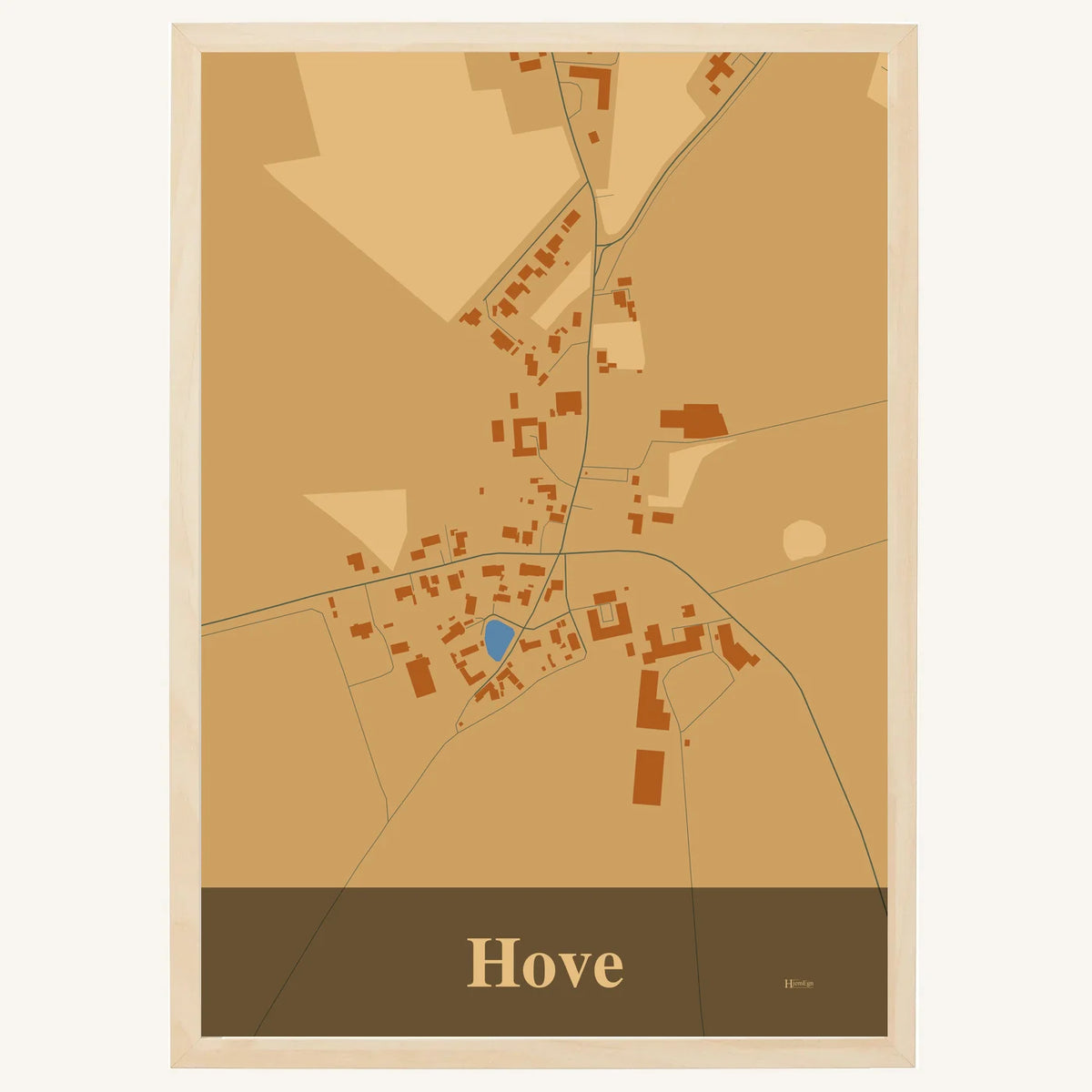 Hove plakat – Firkantet 2026 – Lys pastel brun