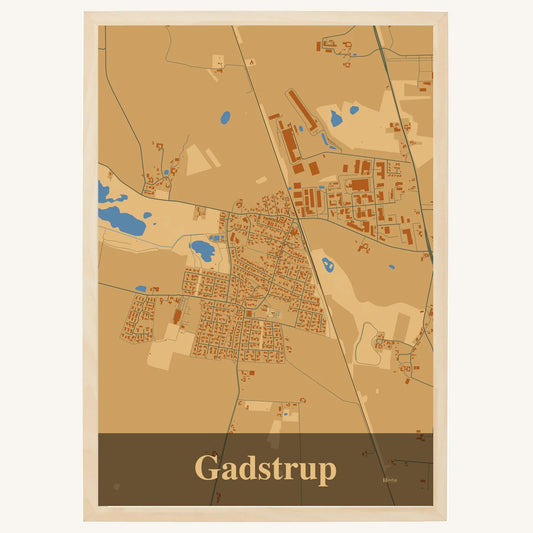 Gadstrup plakat – Firkantet 2026 – Lys pastel brun