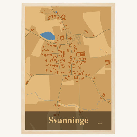 Svanninge Plakat – Lys pastel brun