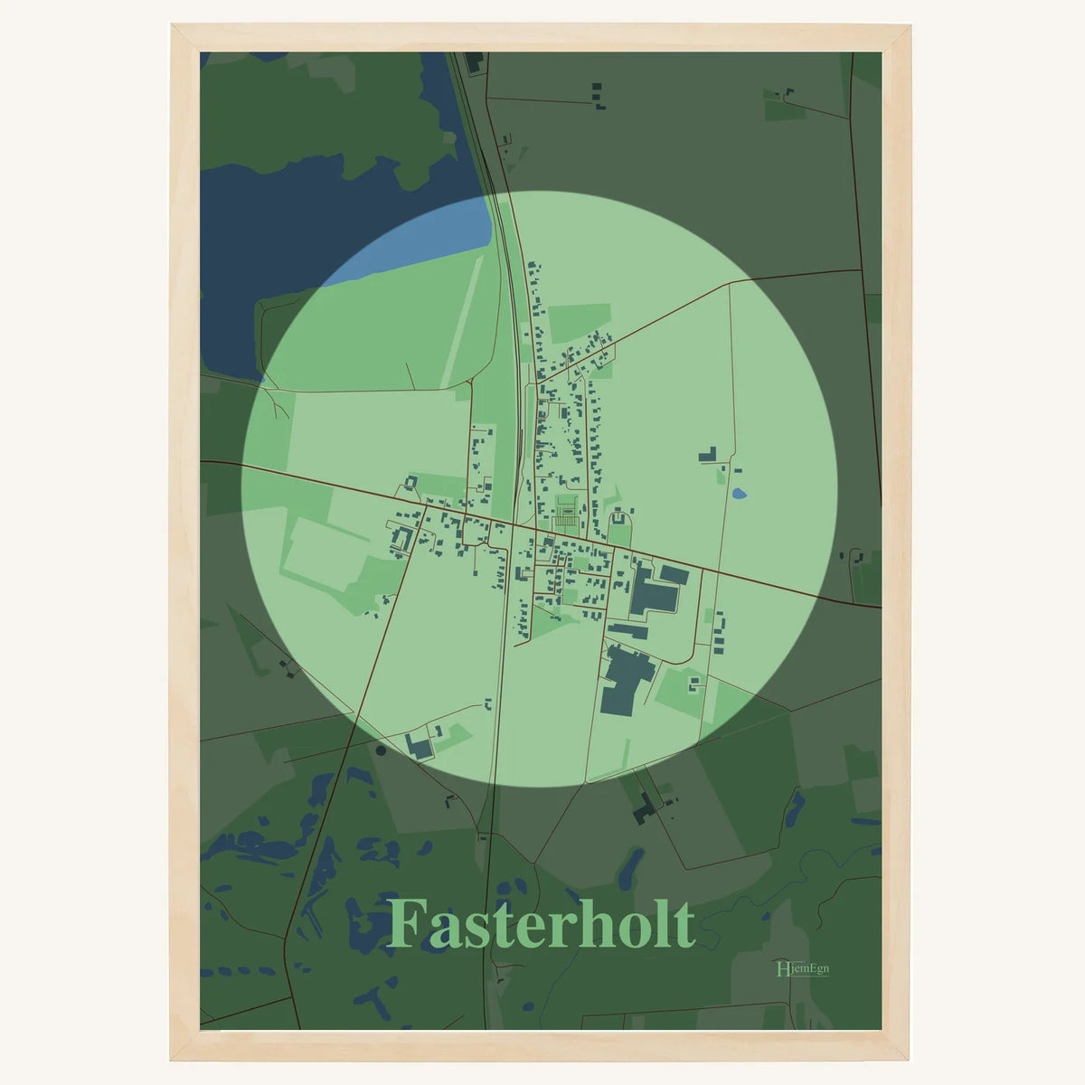 Fasterholt plakat – Centrum 2026 – Lys pastel grøn