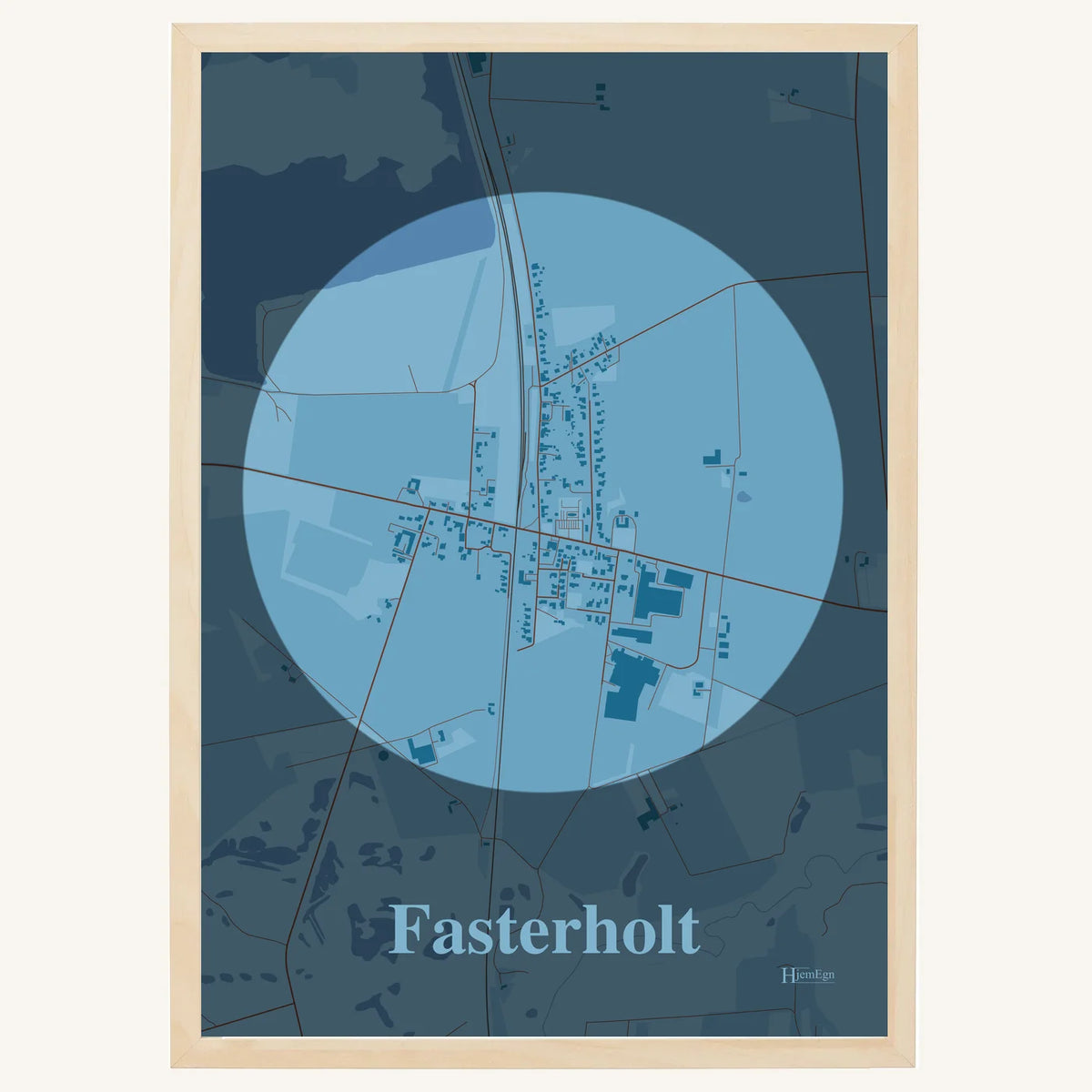 Fasterholt plakat – Centrum 2026 – Lys pastel blå