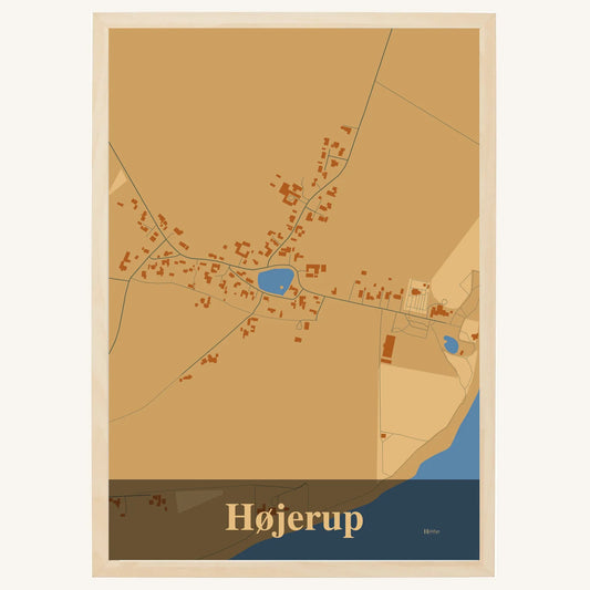 Højerup plakat – Firkantet 2026 – Lys pastel brun