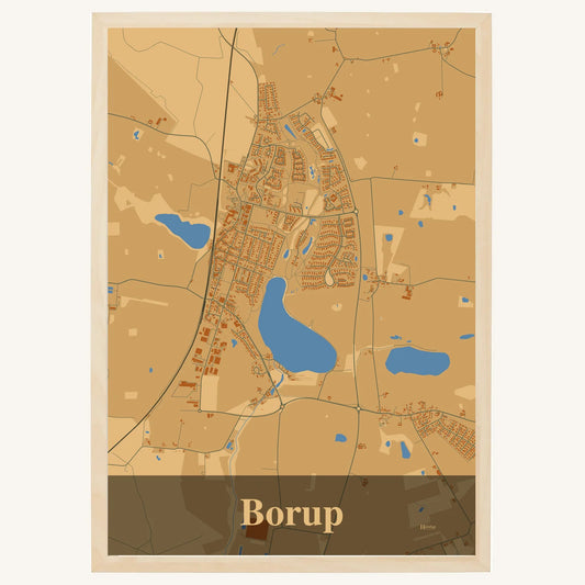 Borup plakat – Firkantet 2026 – Lys pastel brun